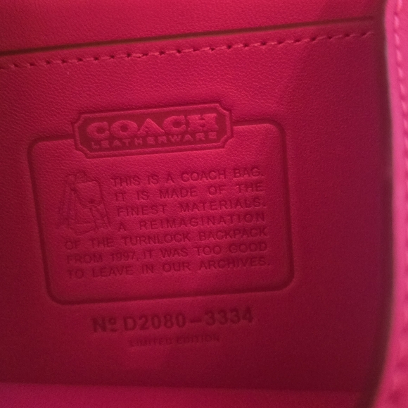 Coach pink backback - Picture 9 of 11
